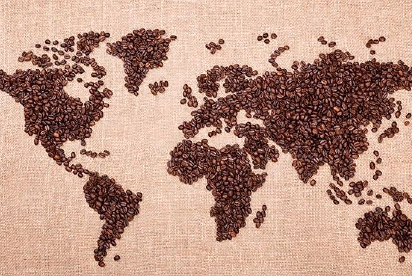 Bản đồ các quốc gia trồng cà phê trên thế giới - coffee word map